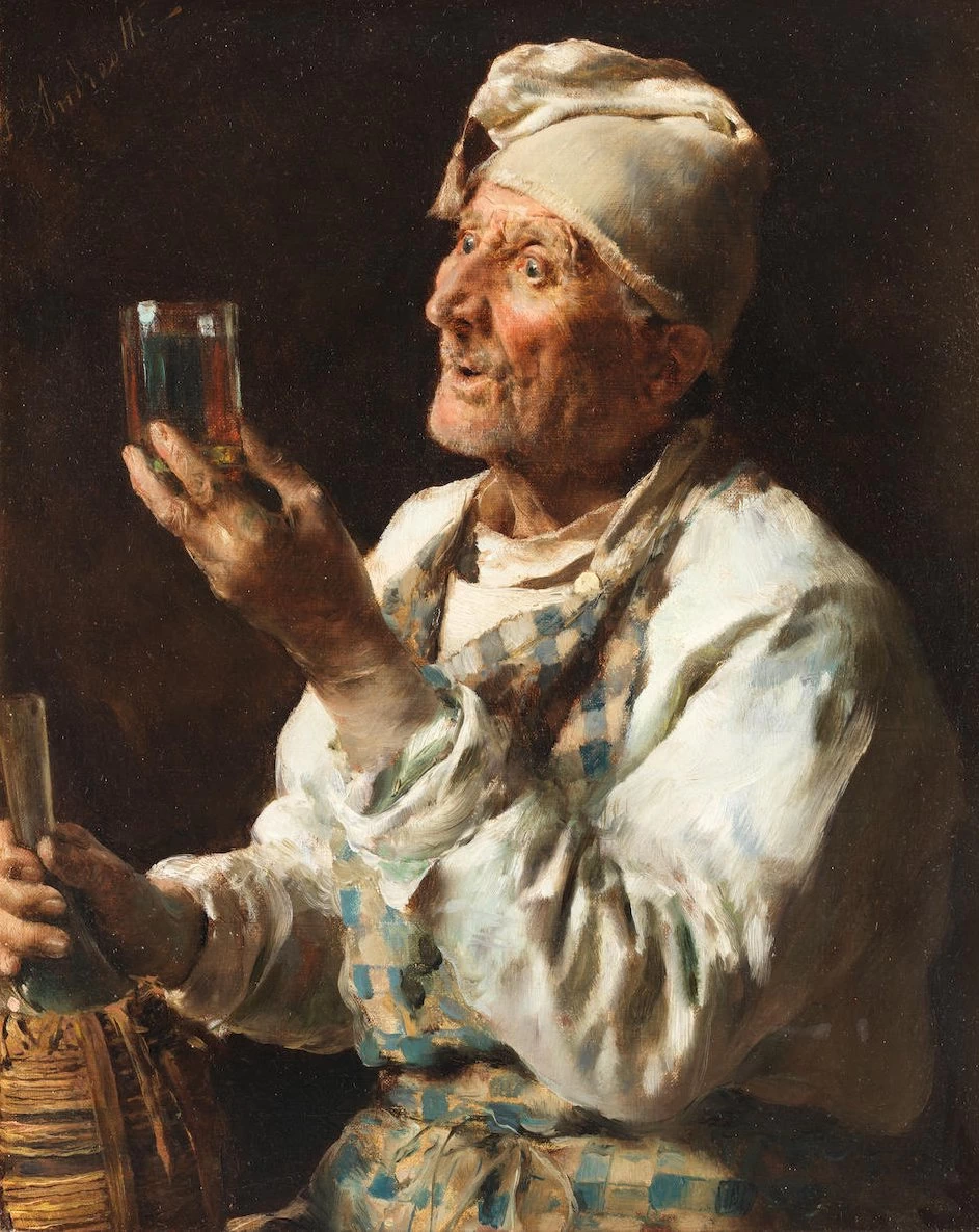 Un buon bicchiere di vino bianco
